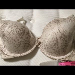 Betsey Johnson Snakeskin Print Slighty Padded Bra